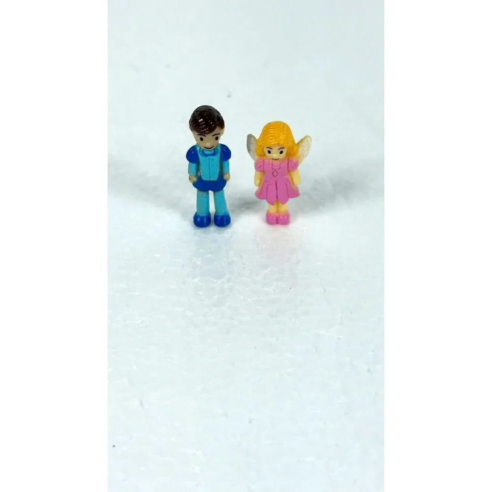 Vintage 1990s Polly Pocket Figures Mini Fairy and Bluebird Dolls 1